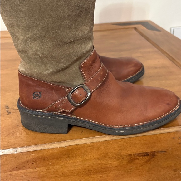 Born Plaid Patterned Leather Boots Size 8.5 - Picture 8 of 14